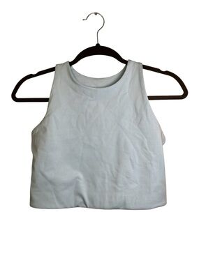 Girlfriend Collective Baby Blue High Neck Long Line Sports Bra